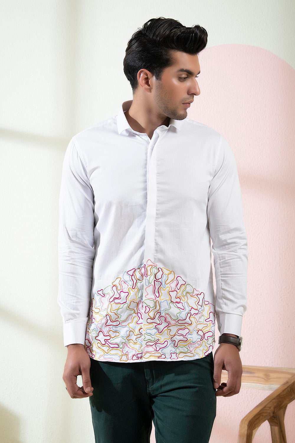 Rainbow Designer Men's Shirt by Hilo Design