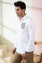 Bianco Wolf Designer Men's Shirt by Hilo Design