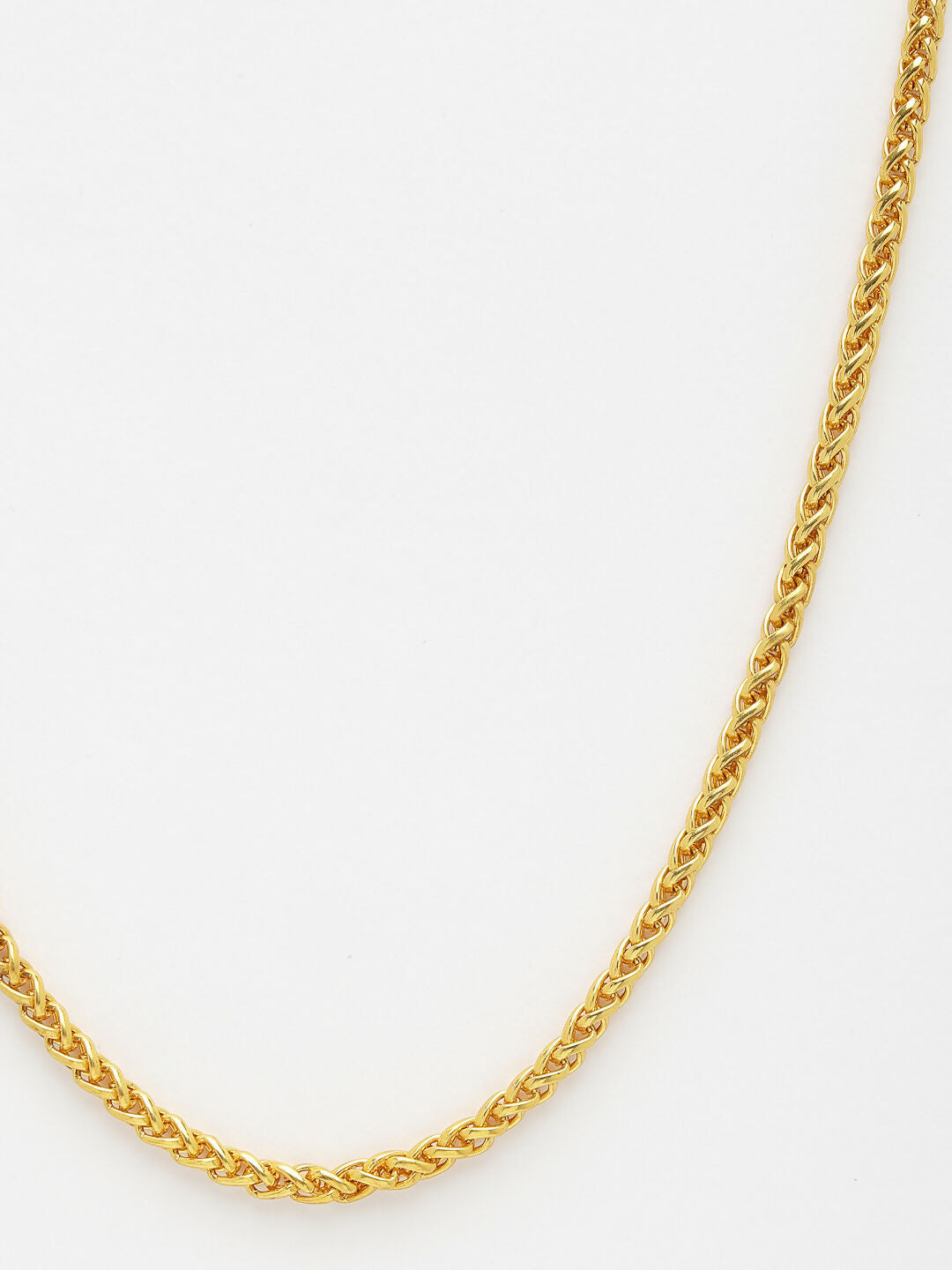 NVR Men's Gold-Polished Stainless Steel Chain