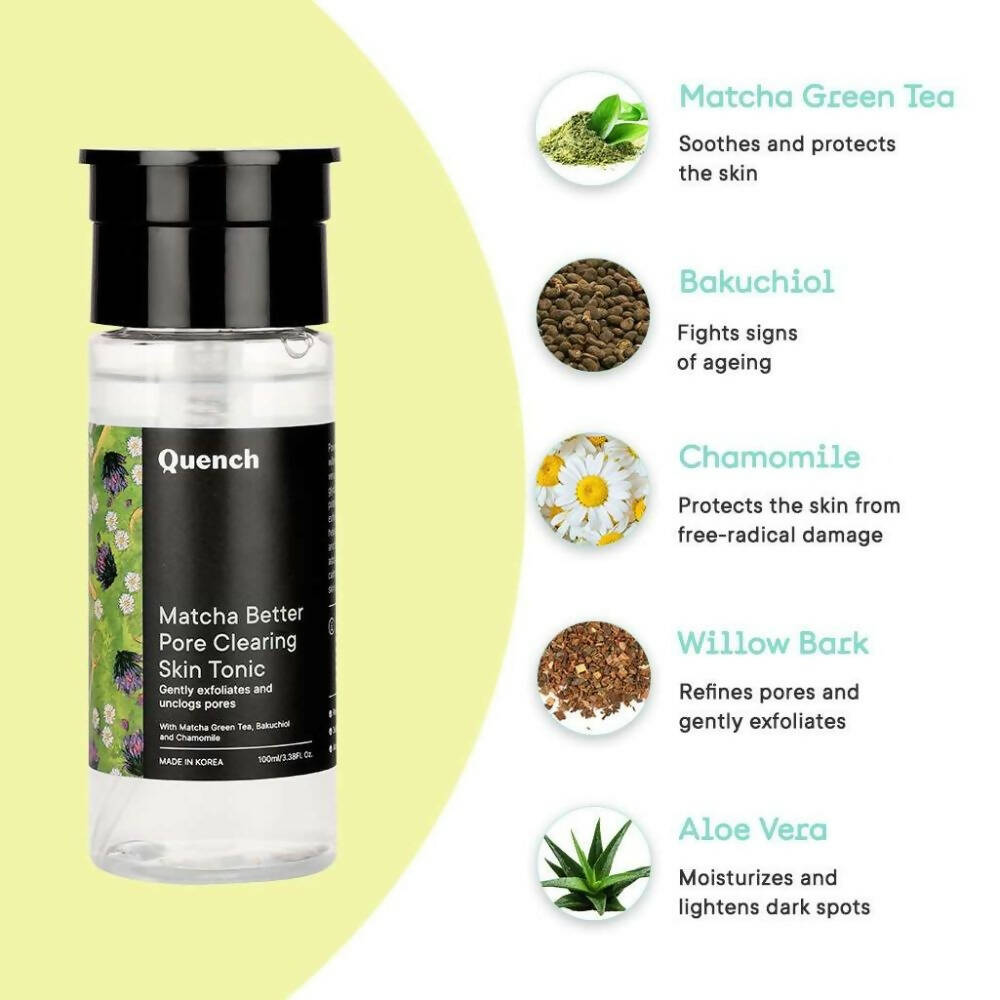 Quench Botanics Matcha Better Pore Clearing Skin Tonic - Korean Skincare