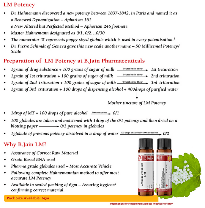 Bjain Homeopathy Calcarea Phosphorica LM Potency (Globules)