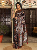 Shree Shyam Fashion Wine Silk Saree - Distacart