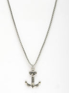 NVR Men's Silver-Plated Stainless Steel Pendant with Chain