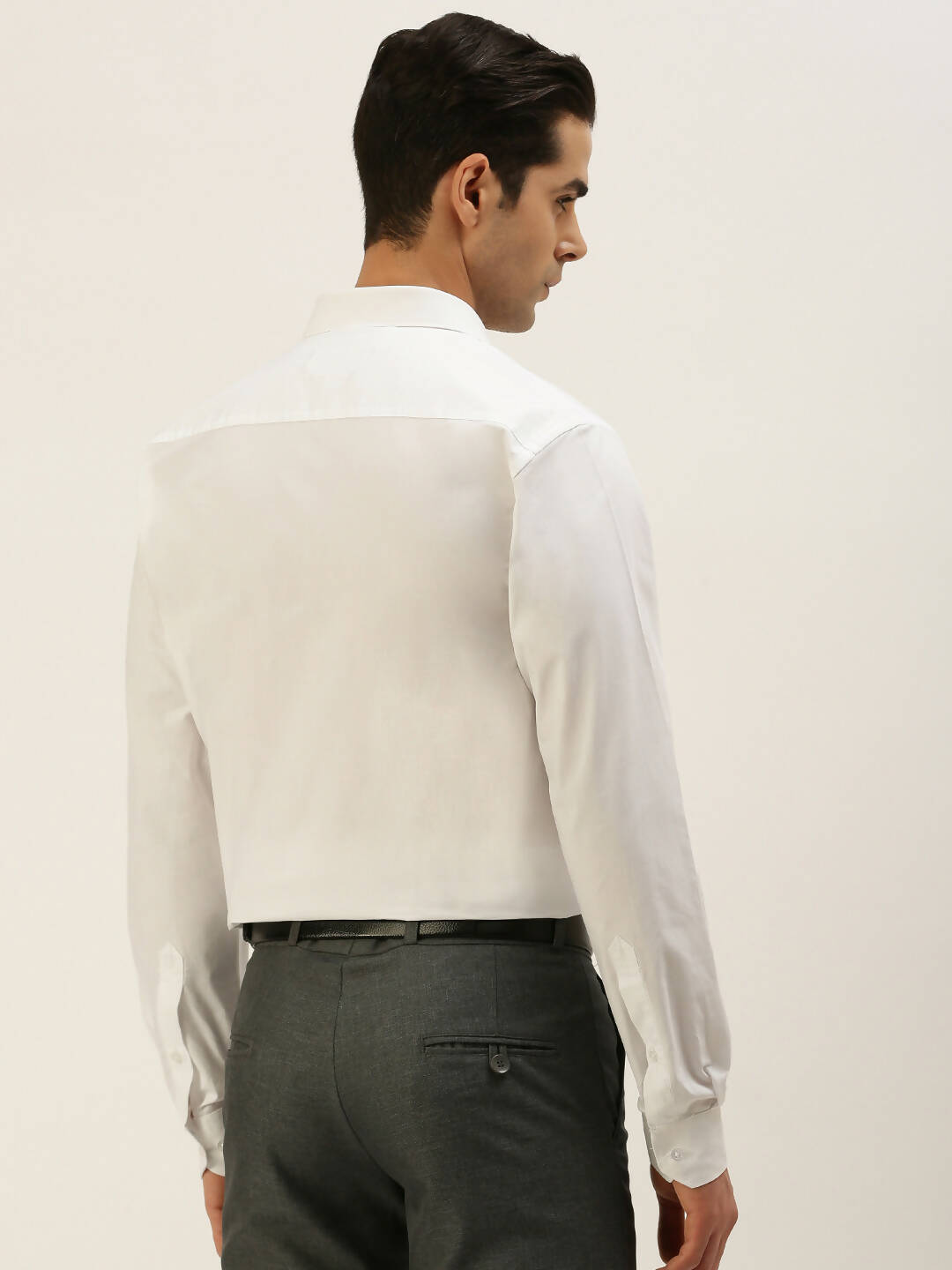 Ramraj Cotton Mens Full Sleeve White Shirt Plus Size - Breeze Cotton