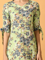 Myshka Women's Lime Green A-Line Party Dress - Distacart