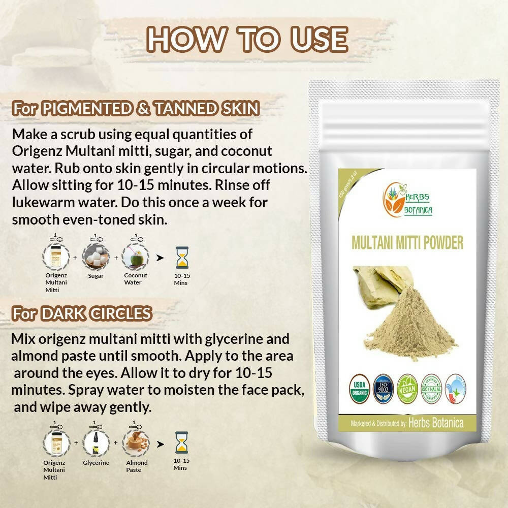 Herbs Botanica 100% Natural Multani Mitti Powder