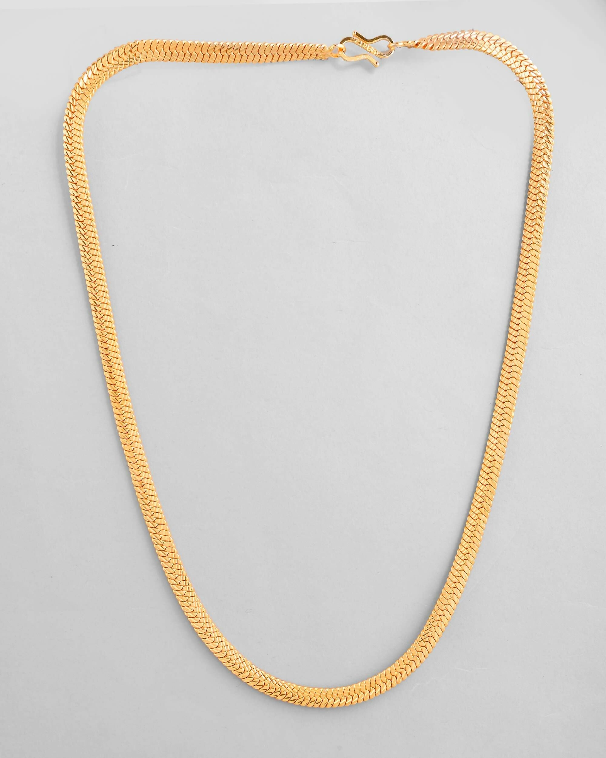 VOJ Men's Gold-Polished Thick Snake Chain