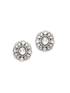 Kundan Earrings (silver) - Ruby Raang - Distacart
