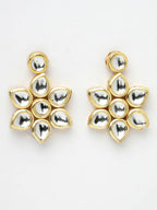 NVR Women's Gold-Plated Kundan 2 Layered Handcrafted Jewellery Sets With Drop Earrings - Distacart