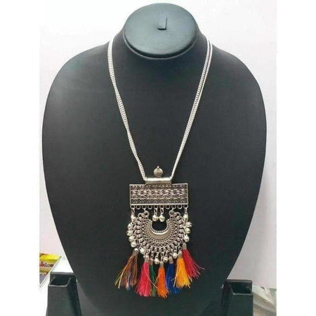 MS Fashion India Latest South Indian Traditional Oxidized Necklace for Women- Multi Color