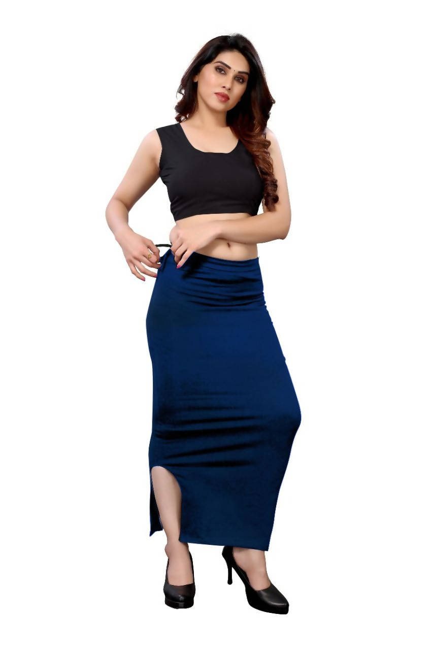 Vamika Navy Blue Cotton Lycra Petticoat - Distacart