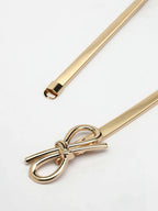 NVR Women Circular Gold-Polished Stretchable Metal Belt
