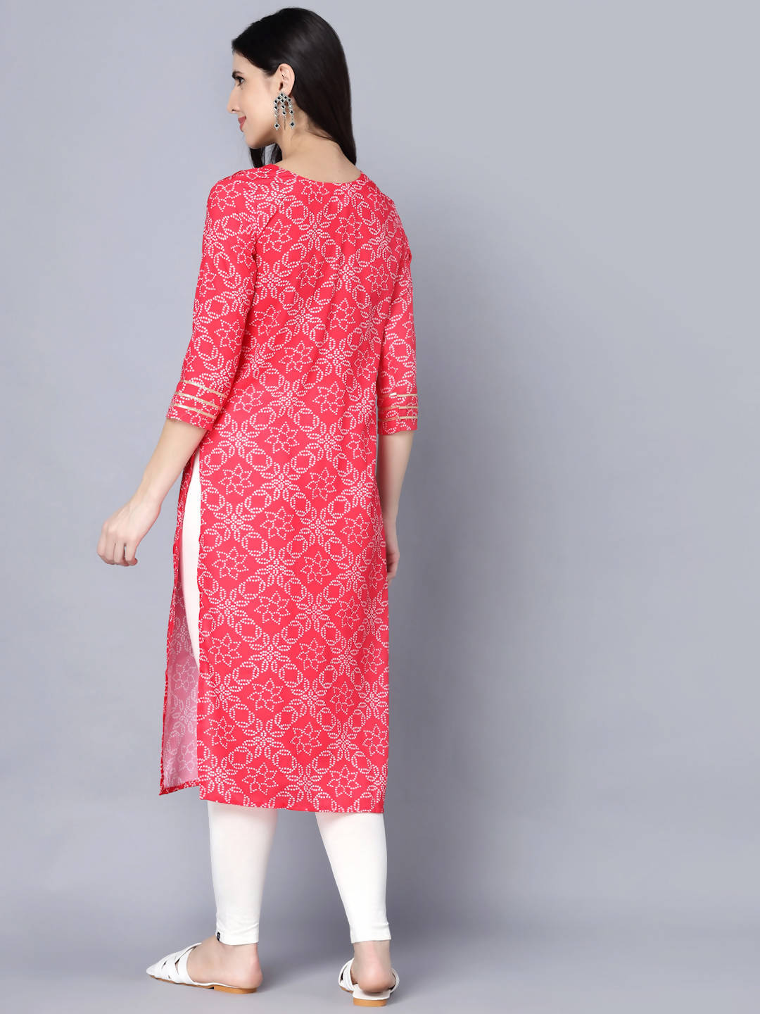 Myshka Women Pink Floral Printed Kurta - Distacart