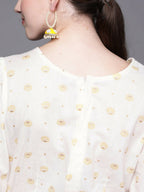 Ahalyaa Off White Printed Basic Jumpsuit - Distacart