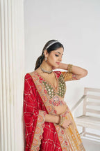 Kesar Fab Mustard Silk Embroidered Lehenga