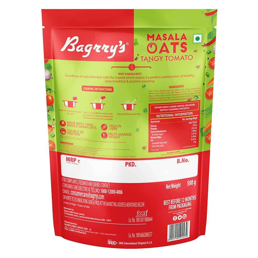 Bagrry's Masala Oats Tangy Tomato