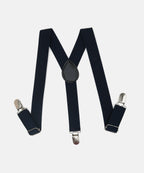 Manet Boys Solid Suspenders - Navy Blue