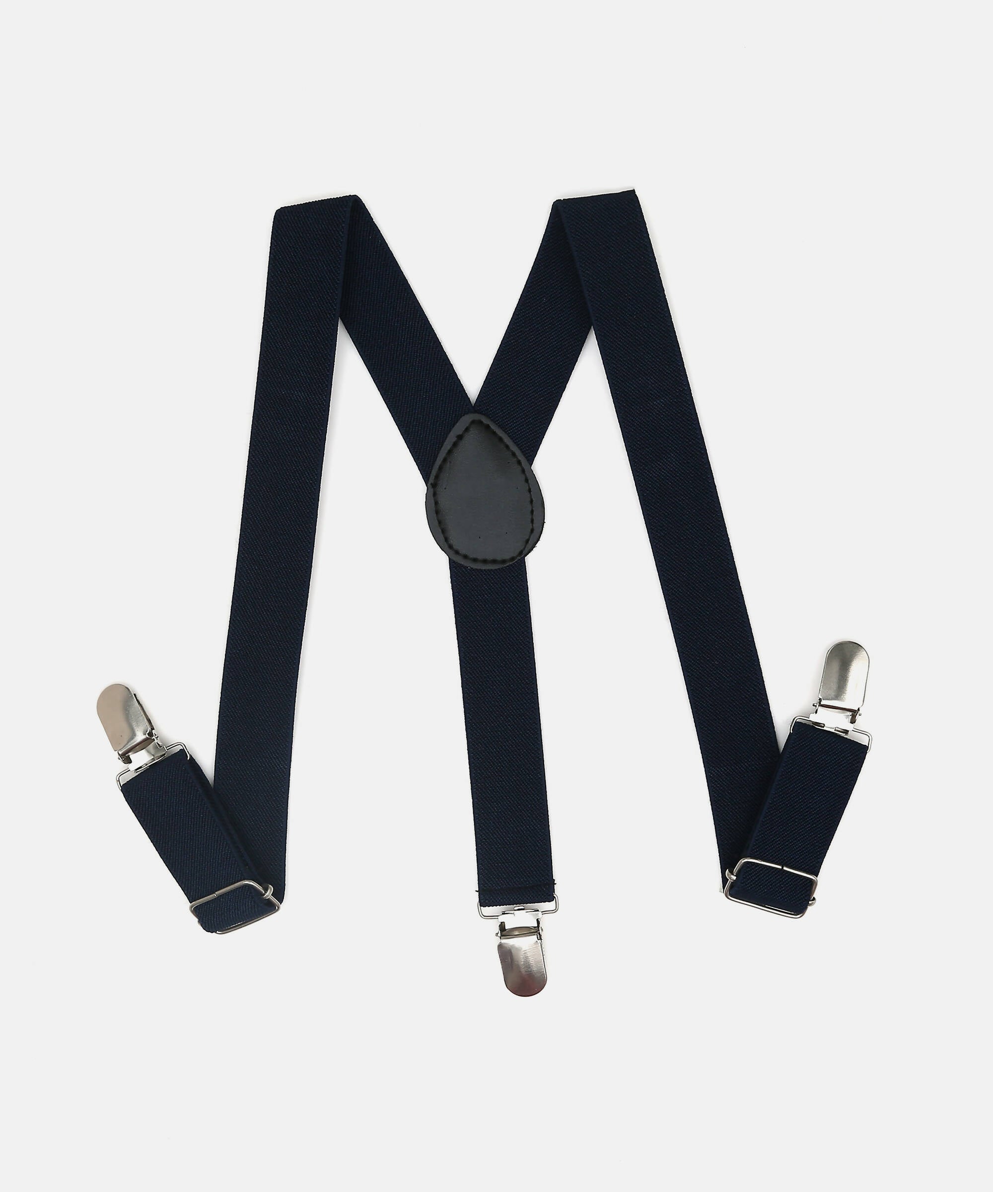 Manet Boys Solid Suspenders - Navy Blue