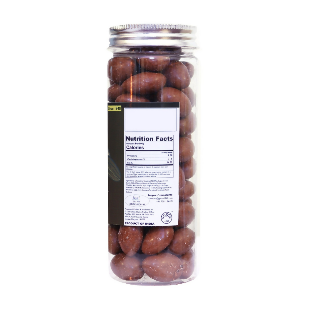 Tassyam Organics Chocolate Coated Almonds - Distacart