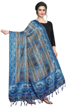 Vamika Blue Printed Khadi Bhagalpuri Dupatta