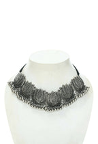 Mominos Fashion Johar Kamal Silver-Plated Brass Finish Lotus Design Choker For Women - Distacart