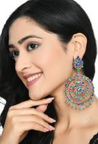 Mominos Fashion Johar Kamal Women's Multi Colour Kundan Circles Earrings - Distacart