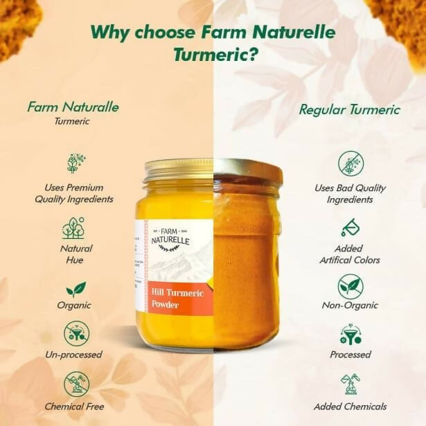 Farm Naturelle Himalayan Turmeric Powder Curcumin-Rich and Pure
