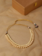 Layered Cream Pearl Neckpiece- Ruby Raang