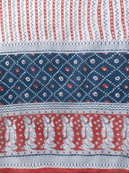Yufta Women Blue & White Printed Pure Cotton Kurta with Palazzo & With Dupatta
