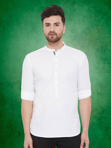 Even Apparels Men's Pure Cotton White Kurta
