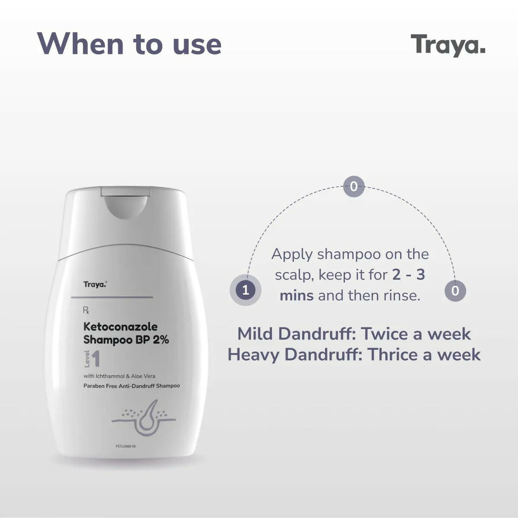 Traya Ketoconazole Shampoo BP 2% with Ichthammol & Aloe Vera - Distacart