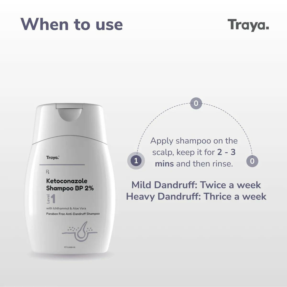 Traya Ketoconazole Shampoo BP 2% with Ichthammol & Aloe Vera - Distacart
