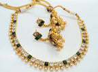 White & Green Necklace Set