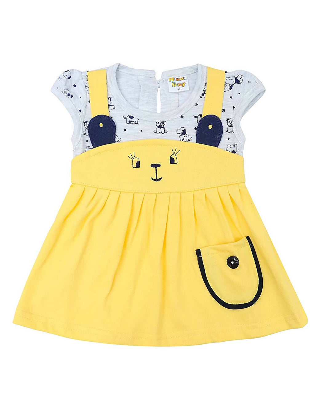 NammaBaby Baby Girl''s A-Line Mini Frock Dress - Yellow