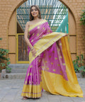 Vamsee Madhavi Purple Soft Silk Saree