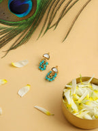 Ruby Raang Pearl Stone Drops Earrings - Distacart