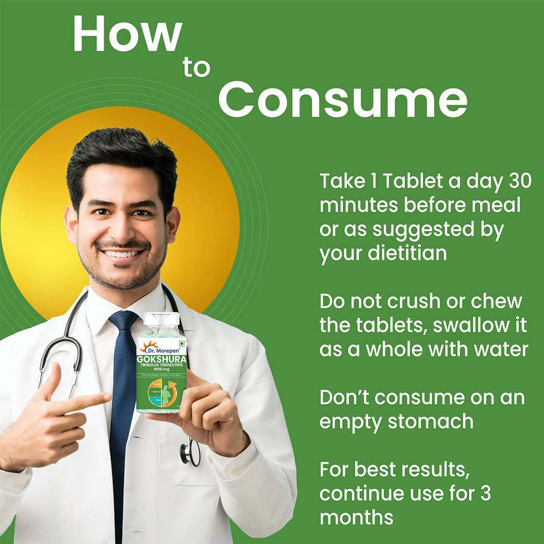 Dr. Morepen Gokshura Tablets For Men - Distacart
