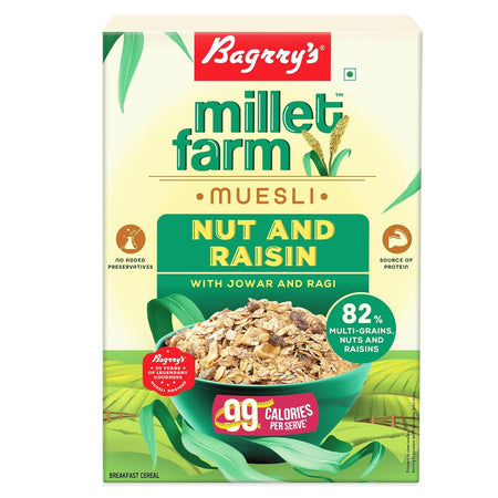 Bagrry's Millet Farm Nut & Raisin Muesli with Jowar and Ragi