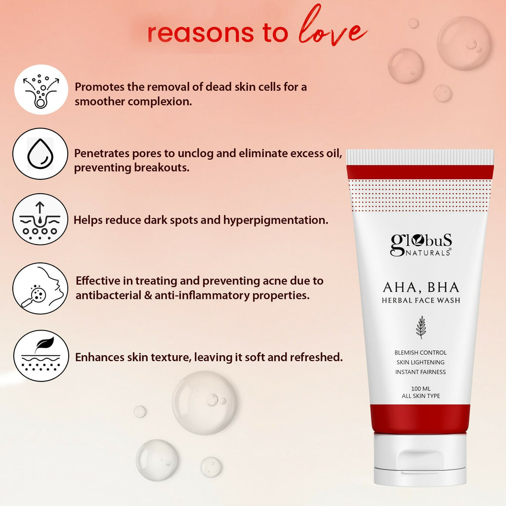 Globus Naturals AHA BHA Herbal Face Wash