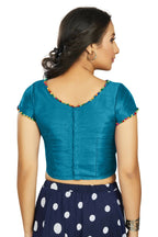Aastha Fashion Women's Firozi Art Silk Designer Party Wear Readymade Blouse