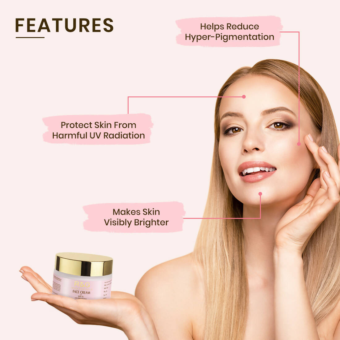 R&G Skin Brightening Face Cream With SPF-15 - Distacart