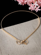 NVR Women Circular Gold-Polished Stretchable Metal Belt
