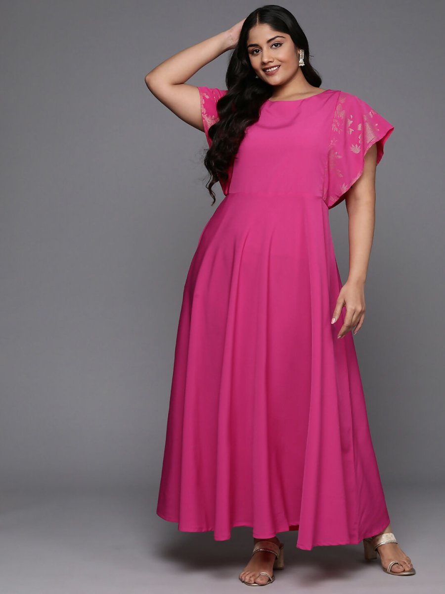 Ahalyaa Women's Traditional wear Ethnic Dress - Pink - Distacart