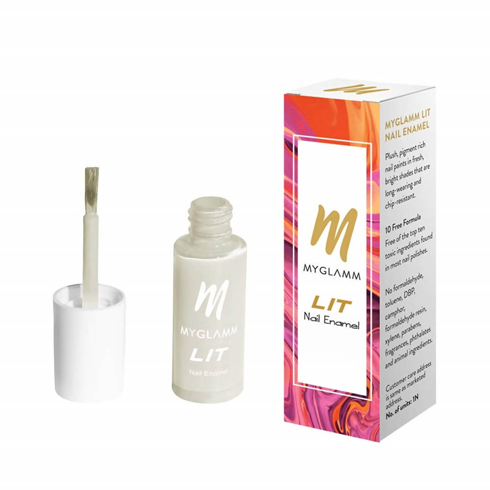 MYGLAMM LIT Nail Paint - Groundwork - Transparent Base Coat (7 Ml)