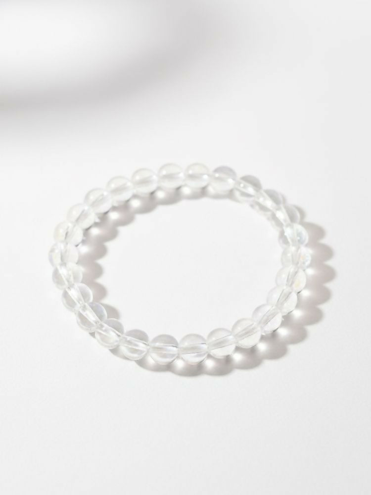 NVR White Crystal Beaded Bracelet for Men & Women - Distacart
