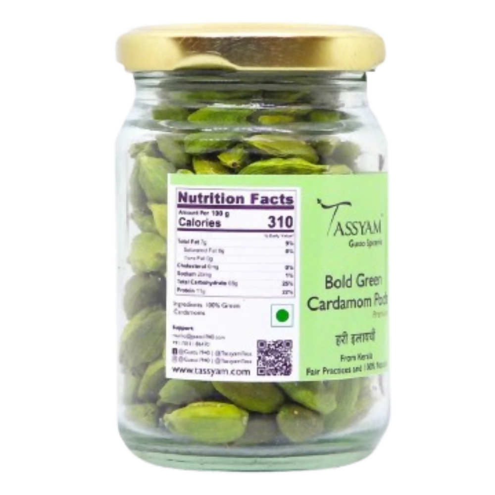 Tassyam Organics Fine Green Cardamom Pods - Distacart