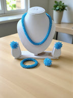 Inhanns Rangshine 4-In-1 Crystal Glam Set - Handmade - Sky Blue