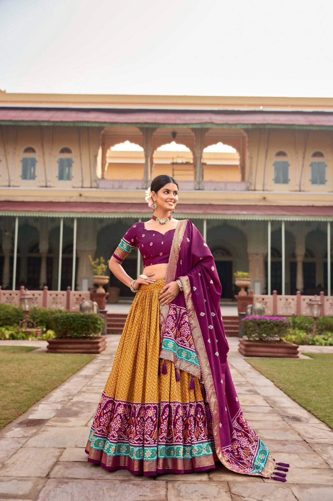 Designer Lehenga Choli for Women Indian Wedding Lehenga Choli by Infinity Export - Mustard
