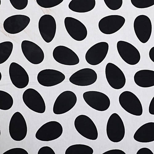 Vamika Printed Cotton Black & White Bedsheet With Pillow Covers (LEOC_ANDA_BL)