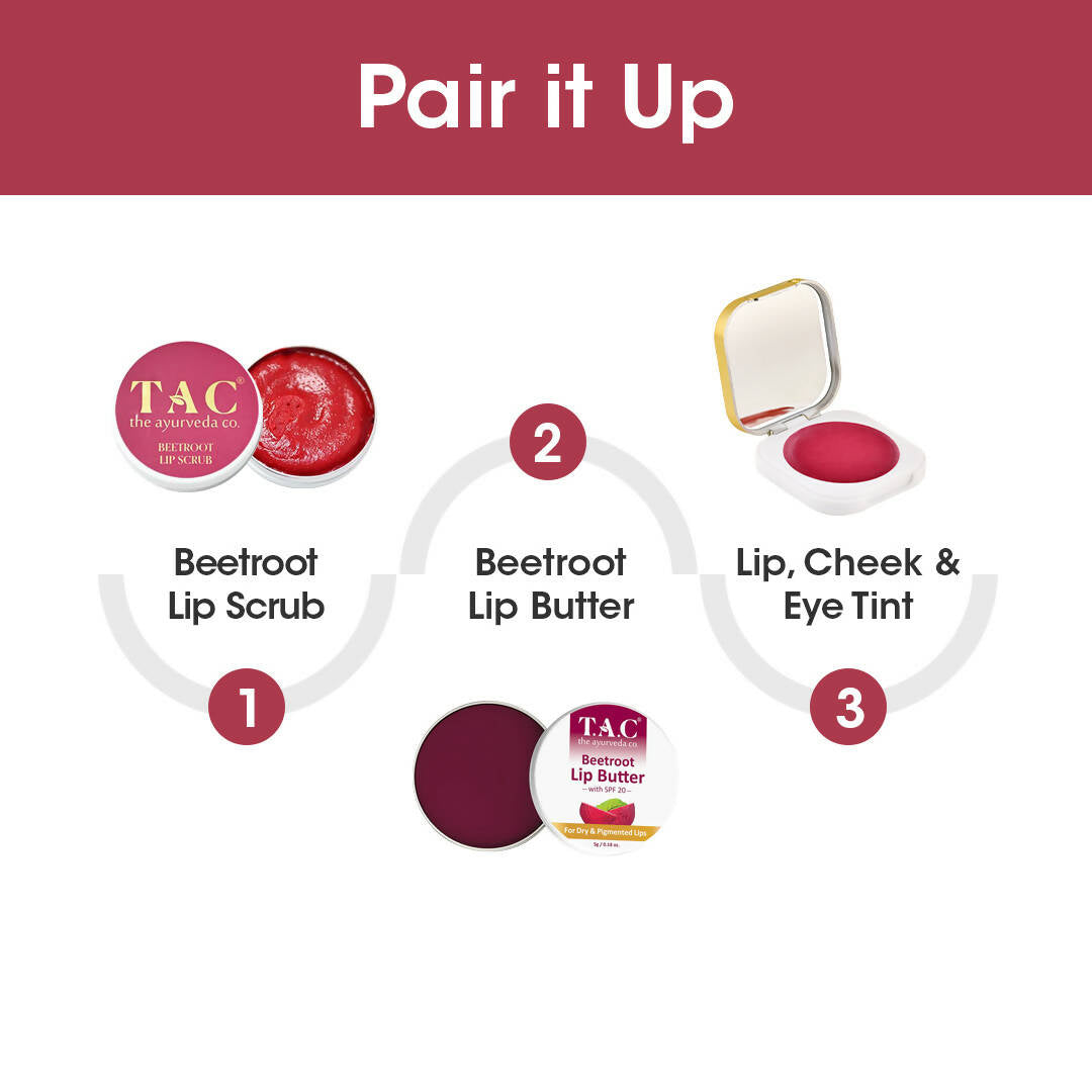 TAC - The Ayurveda Co. Lip, Cheek & Eye Tint with Beetroot Extracts